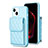 Funda Silicona Goma de Cuero Carcasa BF3 para Apple iPhone 15 Plus Azul
