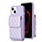 Funda Silicona Goma de Cuero Carcasa BF3 para Apple iPhone 15 Plus Purpura Claro