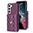 Funda Silicona Goma de Cuero Carcasa BF3 para Samsung Galaxy S22 5G Morado