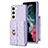 Funda Silicona Goma de Cuero Carcasa BF3 para Samsung Galaxy S22 5G Purpura Claro