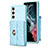 Funda Silicona Goma de Cuero Carcasa BF3 para Samsung Galaxy S23 Plus 5G Azul Claro