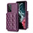 Funda Silicona Goma de Cuero Carcasa BF4 para Samsung Galaxy A52s 5G Morado