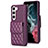 Funda Silicona Goma de Cuero Carcasa BF5 para Samsung Galaxy S22 5G Morado