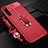 Funda Silicona Goma de Cuero Carcasa con Magnetico Anillo de dedo Soporte A01 para Huawei Honor Magic 2 Rojo