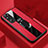 Funda Silicona Goma de Cuero Carcasa con Magnetico Anillo de dedo Soporte para Huawei Honor 30 Lite 5G Rojo