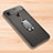 Funda Silicona Goma de Cuero Carcasa con Magnetico Anillo de dedo Soporte para Xiaomi Redmi Note 7 Pro Gris