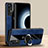 Funda Silicona Goma de Cuero Carcasa con Magnetico Anillo de dedo Soporte PB1 para Xiaomi Mi 12T 5G Azul