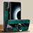 Funda Silicona Goma de Cuero Carcasa con Magnetico Anillo de dedo Soporte PB1 para Xiaomi Mi 12T 5G Verde