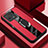 Funda Silicona Goma de Cuero Carcasa con Magnetico Anillo de dedo Soporte PB1 para Xiaomi Mi 13 Pro 5G Rojo