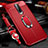 Funda Silicona Goma de Cuero Carcasa con Magnetico Anillo de dedo Soporte S01 para Xiaomi Redmi K30 4G Rojo