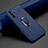Funda Silicona Goma de Cuero Carcasa con Magnetico Anillo de dedo Soporte S02 para Samsung Galaxy S21 5G Azul