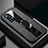 Funda Silicona Goma de Cuero Carcasa con Magnetico Anillo de dedo Soporte S02 para Xiaomi Mi 12 5G Negro