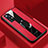 Funda Silicona Goma de Cuero Carcasa con Magnetico Anillo de dedo Soporte S02 para Xiaomi Mi 12 5G Rojo