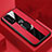 Funda Silicona Goma de Cuero Carcasa con Magnetico Anillo de dedo Soporte S03 para Huawei P40 Pro+ Plus Rojo