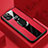 Funda Silicona Goma de Cuero Carcasa con Magnetico Anillo de dedo Soporte T01 para Apple iPhone 11 Pro Max Rojo