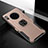 Funda Silicona Goma de Cuero Carcasa con Magnetico Anillo de dedo Soporte T01 para Huawei Mate 30 5G Oro Rosa