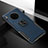 Funda Silicona Goma de Cuero Carcasa con Magnetico Anillo de dedo Soporte T01 para Huawei Mate 30 Azul