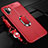 Funda Silicona Goma de Cuero Carcasa con Magnetico Anillo de dedo Soporte T01 para Samsung Galaxy Note 10 Plus Rojo