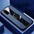 Funda Silicona Goma de Cuero Carcasa con Magnetico Anillo de dedo Soporte T01 para Samsung Galaxy S20 5G Azul