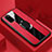 Funda Silicona Goma de Cuero Carcasa con Magnetico Anillo de dedo Soporte T01 para Samsung Galaxy S20 5G Rojo