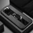 Funda Silicona Goma de Cuero Carcasa con Magnetico Anillo de dedo Soporte T01 para Samsung Galaxy S20 Ultra 5G Negro