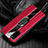 Funda Silicona Goma de Cuero Carcasa con Magnetico Anillo de dedo Soporte T02 para Samsung Galaxy S20 5G Rojo