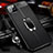 Funda Silicona Goma de Cuero Carcasa con Magnetico Anillo de dedo Soporte T03 para Apple iPhone 11 Pro Max Negro