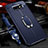 Funda Silicona Goma de Cuero Carcasa con Magnetico Anillo de dedo Soporte T03 para Samsung Galaxy S10e Azul