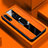 Funda Silicona Goma de Cuero Carcasa con Magnetico Anillo de dedo Soporte T04 para Huawei Honor 20E Naranja