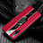 Funda Silicona Goma de Cuero Carcasa con Magnetico Anillo de dedo Soporte T04 para Huawei Nova 5 Pro Rojo