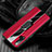 Funda Silicona Goma de Cuero Carcasa con Magnetico Anillo de dedo Soporte T04 para Huawei Nova 6 5G Rojo