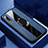 Funda Silicona Goma de Cuero Carcasa con Magnetico Anillo de dedo Soporte T04 para Huawei P20 Azul