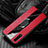 Funda Silicona Goma de Cuero Carcasa con Magnetico Anillo de dedo Soporte T05 para Huawei P30 Lite Rojo