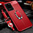 Funda Silicona Goma de Cuero Carcasa con Magnetico Anillo de dedo Soporte WL1 para Samsung Galaxy S20 Ultra 5G Rojo