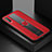 Funda Silicona Goma de Cuero Carcasa con Magnetico FL1 para Samsung Galaxy A70S Rojo