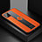 Funda Silicona Goma de Cuero Carcasa con Magnetico FL1 para Samsung Galaxy A81 Naranja