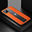Funda Silicona Goma de Cuero Carcasa con Magnetico FL1 para Samsung Galaxy F12 Naranja