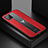 Funda Silicona Goma de Cuero Carcasa con Magnetico FL1 para Samsung Galaxy F12 Rojo