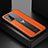 Funda Silicona Goma de Cuero Carcasa con Magnetico FL1 para Samsung Galaxy Note 20 5G Naranja