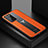 Funda Silicona Goma de Cuero Carcasa con Magnetico FL1 para Samsung Galaxy Note 20 Ultra 5G Naranja