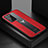 Funda Silicona Goma de Cuero Carcasa con Magnetico FL1 para Samsung Galaxy Note 20 Ultra 5G Rojo