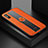 Funda Silicona Goma de Cuero Carcasa con Magnetico FL1 para Xiaomi Redmi 9AT Naranja