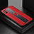 Funda Silicona Goma de Cuero Carcasa con Magnetico FL1 para Xiaomi Redmi 9AT Rojo