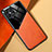 Funda Silicona Goma de Cuero Carcasa con Magnetico para Huawei Honor X8 4G Naranja