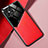 Funda Silicona Goma de Cuero Carcasa con Magnetico para Huawei Honor X8 4G Rojo