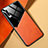 Funda Silicona Goma de Cuero Carcasa con Magnetico para Samsung Galaxy A70 Naranja