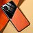 Funda Silicona Goma de Cuero Carcasa con Magnetico para Samsung Galaxy A81 Naranja