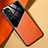 Funda Silicona Goma de Cuero Carcasa con Magnetico para Samsung Galaxy M13 4G Naranja