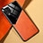 Funda Silicona Goma de Cuero Carcasa con Magnetico para Samsung Galaxy M32 4G Naranja