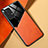 Funda Silicona Goma de Cuero Carcasa con Magnetico para Samsung Galaxy M32 5G Naranja